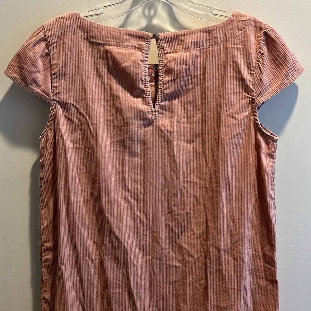 NWT Anthropologie Maeve Pink Tessa Flounced Corduroy Tunic Dress, 0 - Picture 10 of 16